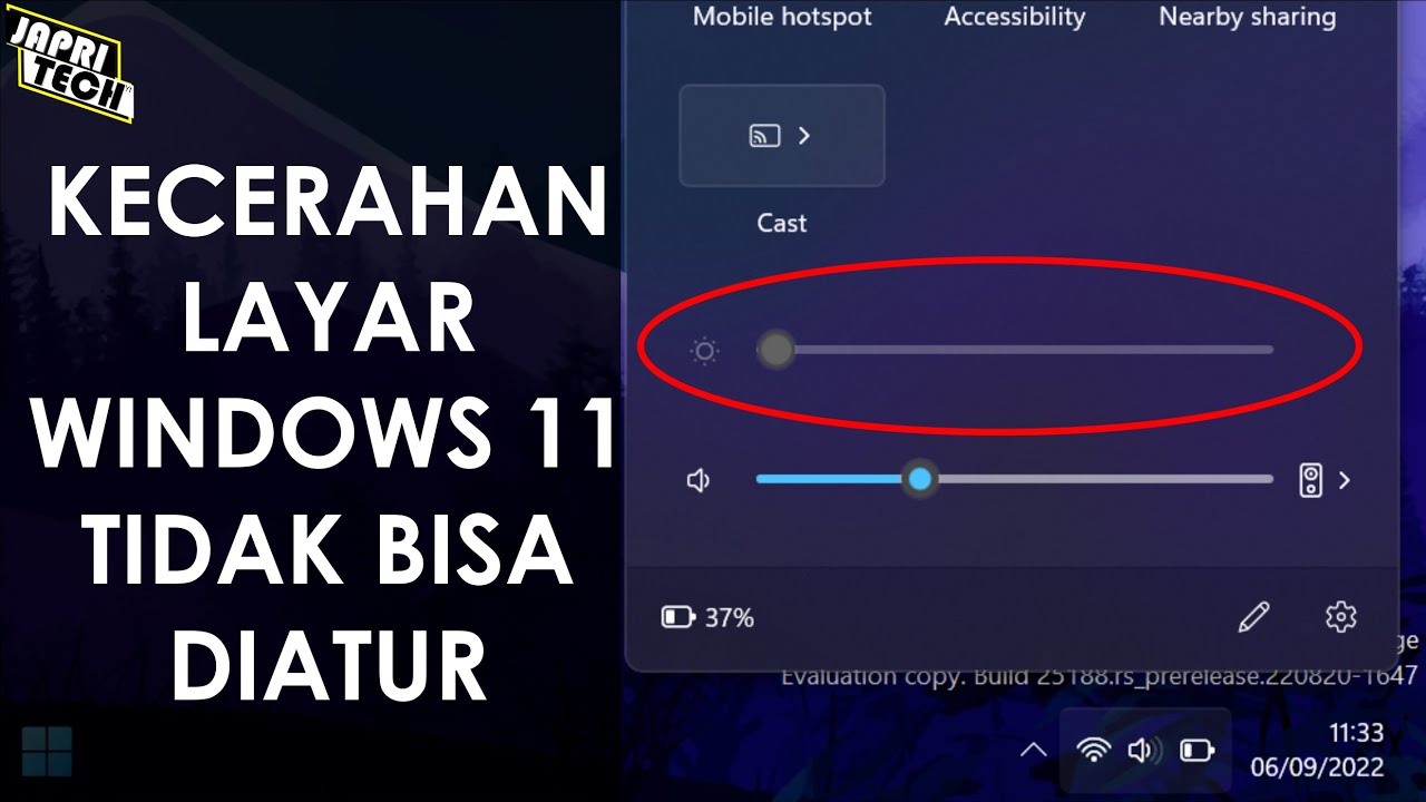 Kecerahan laptop windows 11 tidak bisa diatur youtube