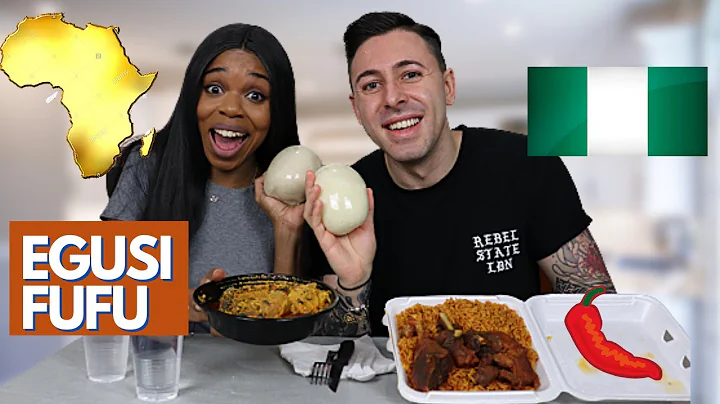 TRYING AFRICAN FOOD FOR THE FIRST TIME!! FUFU & EGUSI STEW MUKBANG