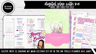 Planning Out Easter Week & Sharing My No Frills Set Up! 🐣 | Digital Plan w/ Me | Planning to Prosper