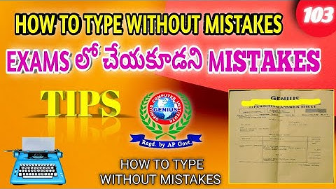 Examination Tips #Typing #Typewriting