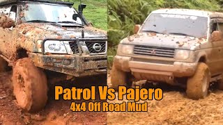 Nissan Patrol Vs Mitsubishi Pajero | 4x4 Off Road Mud by TRUCK GARAGE 49,448 views 2 years ago 6 minutes, 11 seconds