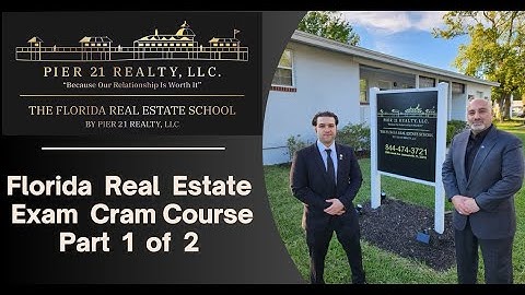 FLORIDA REAL ESTATE EXAM CRAM COURSE PART 1 OF 2