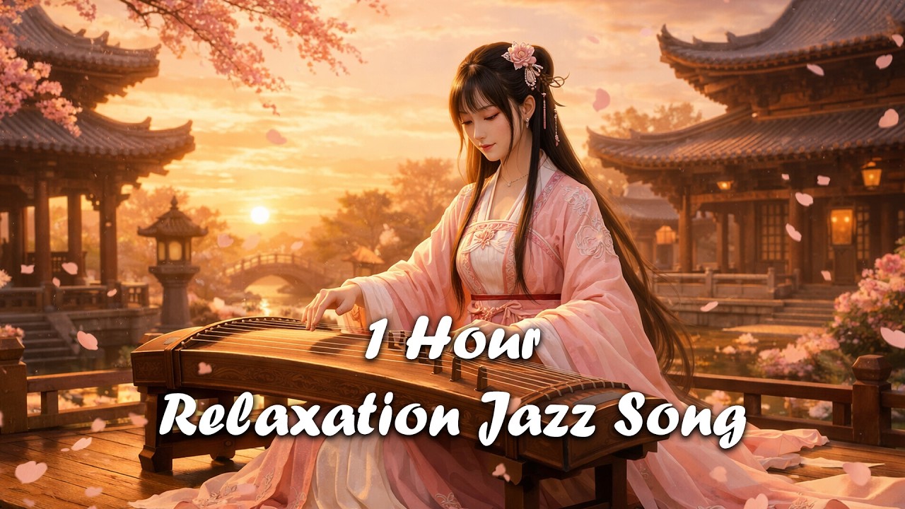 Jazz Escape 🌧️ 1 Hour of Cozy Instrumental Music | Sakura Courtyard ...