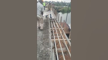 Side Formwork Fixing for Bridge Construction  #BridgeConstruction #Formwork #ConstructionTips