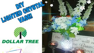 Diy Lighted Crystal Flower Vase Dollar Tree