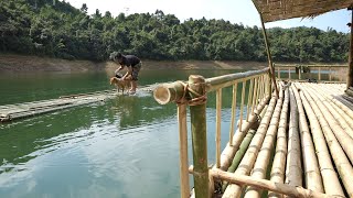 Foraging for Wild Food, Weaving Bamboo Baskets, River Survival Shelter | EP.322