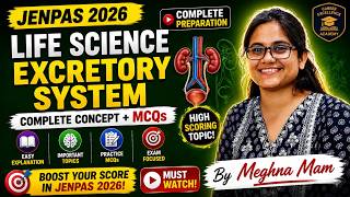 🔥 Human Excretory System | JENPAS 2026 Life Science | Complete Concept + MCQs