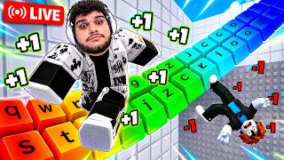 +1 Speed Keyboard Escape Challenge LIVE! 🔥Roblox game