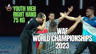 2023 WAF 75 KG RIGHT HAND YOUTH MEN ALL MATCHES