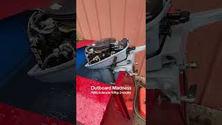 1985 Evinrude 9.9hp 2-stroke after going through the carb. @OutboardMadness #outboardmadness 