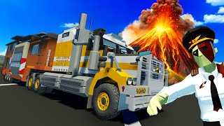 We Must Survive a VOLCANO &amp; ZOMBIES in Our Diesel Camper in Stormworks!