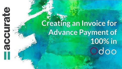 To create an invoice for advance payment of 100% in Odoo | Odoo Saudi User Training Tutorial