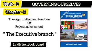 Class 6 social studies The Executive branch Unit 3 Chapter 2 the Federal government