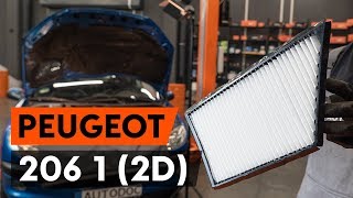 Kā nomainīt Salona filtrs PEUGEOT 206 Hatchback (2A/C) - tiešsaistes bezmaksas video