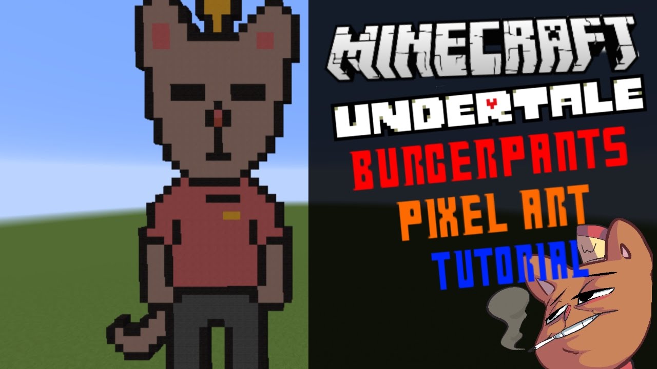 Minecraft Pixel art Tutorial! Undertale BurgerPants YouTube