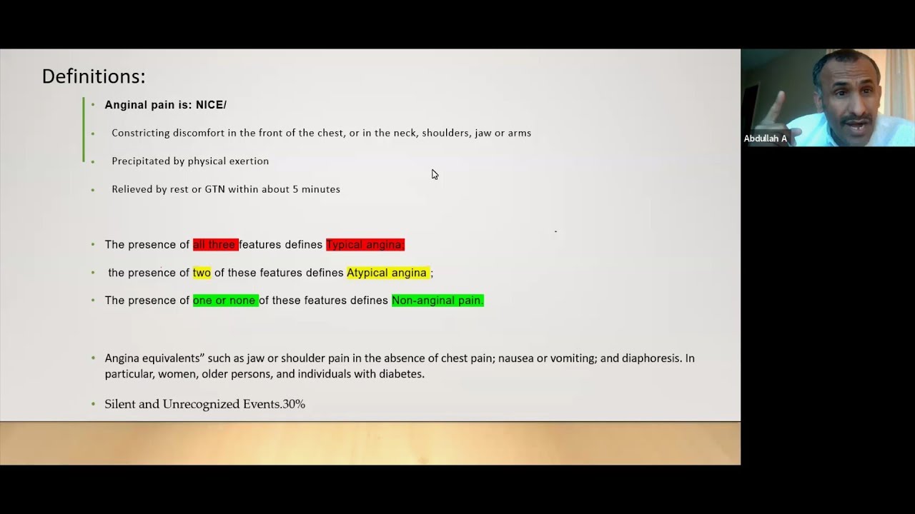 Approach to a patient with chest pain (Overview, Presentation & Work