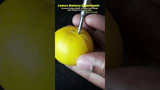 Lemon Battery Experiment