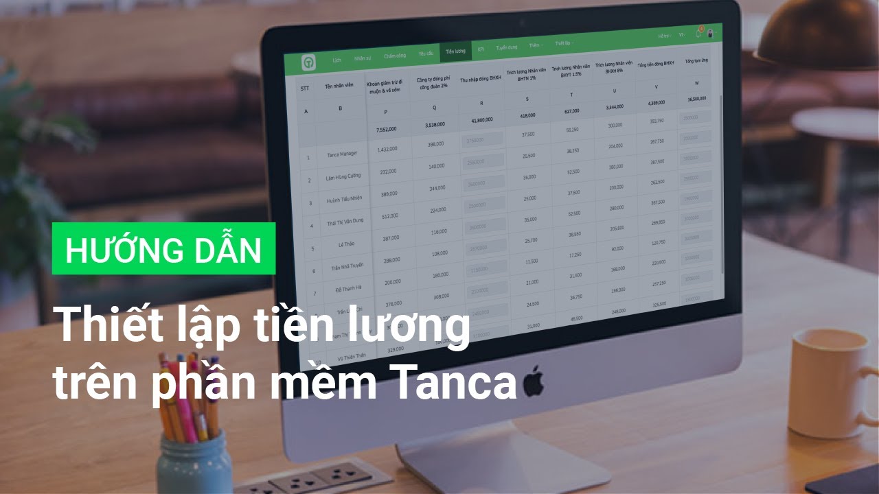 Tính năng Tiền lương – Thiết lập lương và phụ cấp | Phần mềm quản lý nhân sự Tanca