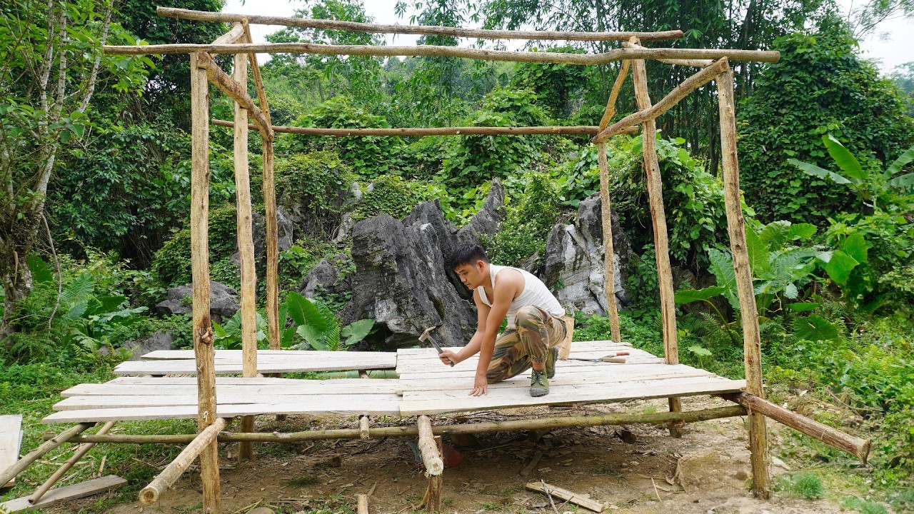 After returning to my old home, I built a wooden house, lived in the ...