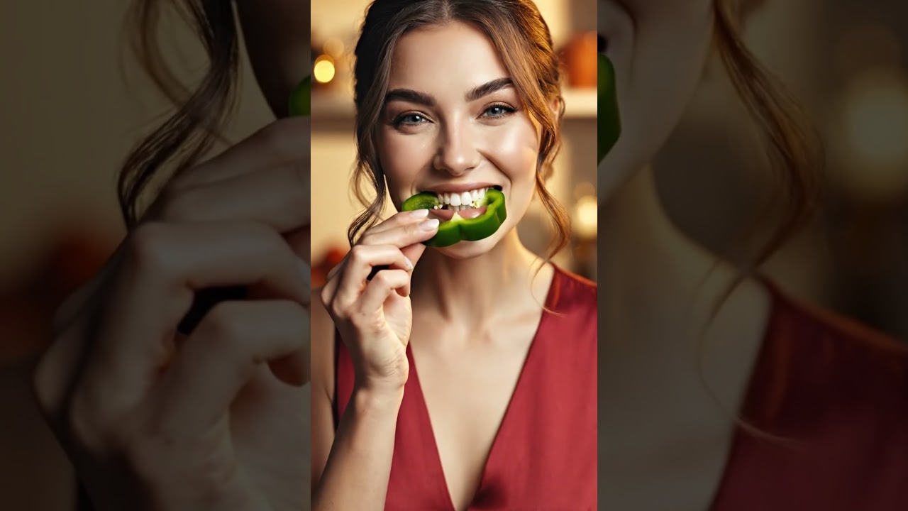 Red & Green Pepper ASMR 🌶️🫑 | Pimiento Rojo y Verde ASMR 