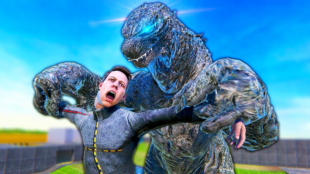 ⁣Becoming GODZILLA in Virtual Reality - Bonelab Mods Gameplay