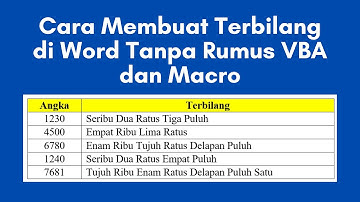 Cara Membuat Terbilang di Word Tanpa Rumus VBA dan Macro