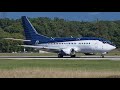 KlasJet Boeing 737-500 LY-JMS takeoff at Geneva/GVA/LSGG