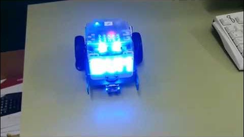 Working in class: Mbot speaks with LED panel