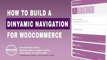 How to build a dynamic navigation for WooCommerce