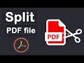 How to split pdf into multiple files and rename with Adobe Acrobat Pro DC