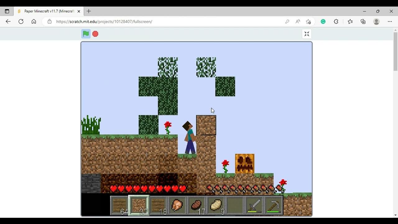 Paper minecraft in scratch by griffpatch part 1 youtube