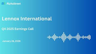 LII Stock | Lennox International Inc Q4 2025 Earnings Call