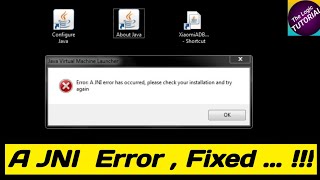 A JNI error has occurred please check your installation,FIX