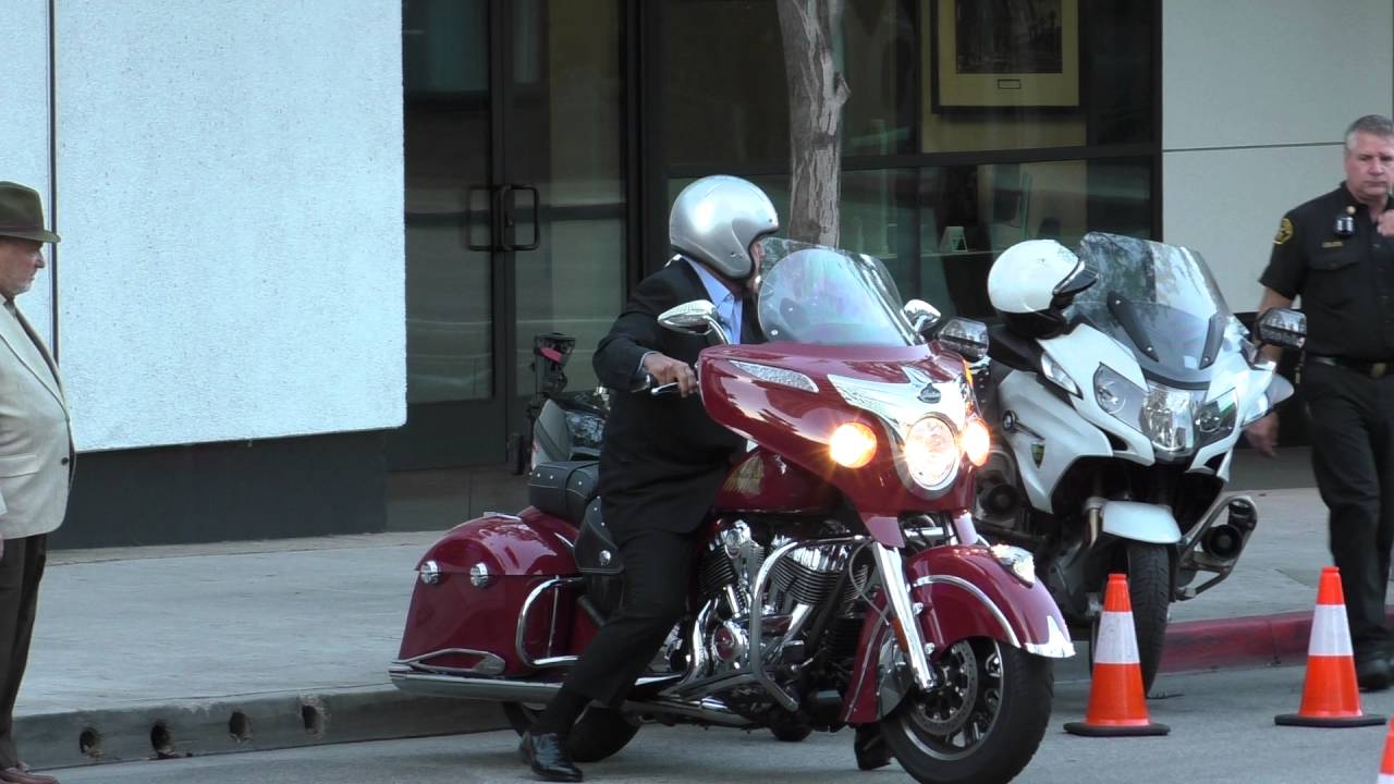 Jay Leno arriving to private party at Spagos Restaurant in Beverly Hils