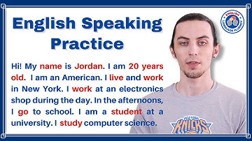 How to Talk About Yourself (My Name is Jordan) English Language Fluency Listening & Speaking No. 12