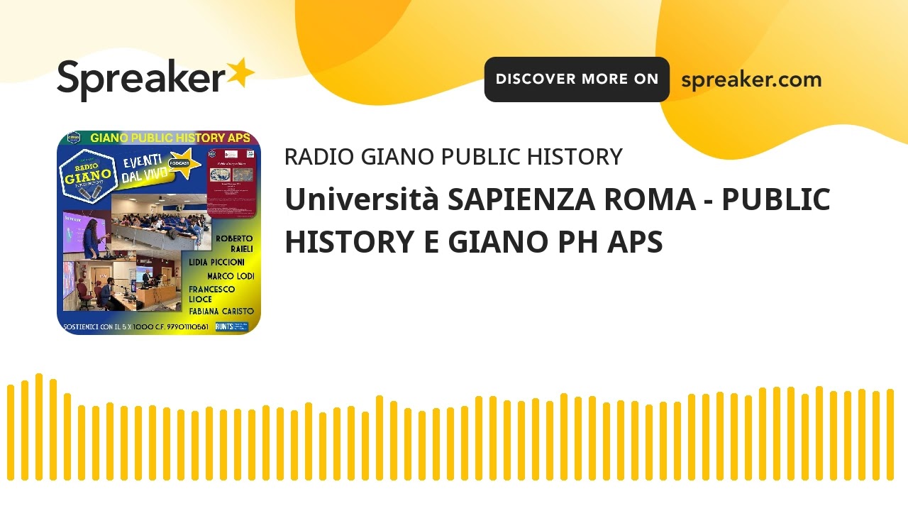 Università SAPIENZA ROMA – PUBLIC HISTORY E GIANO PH APS
