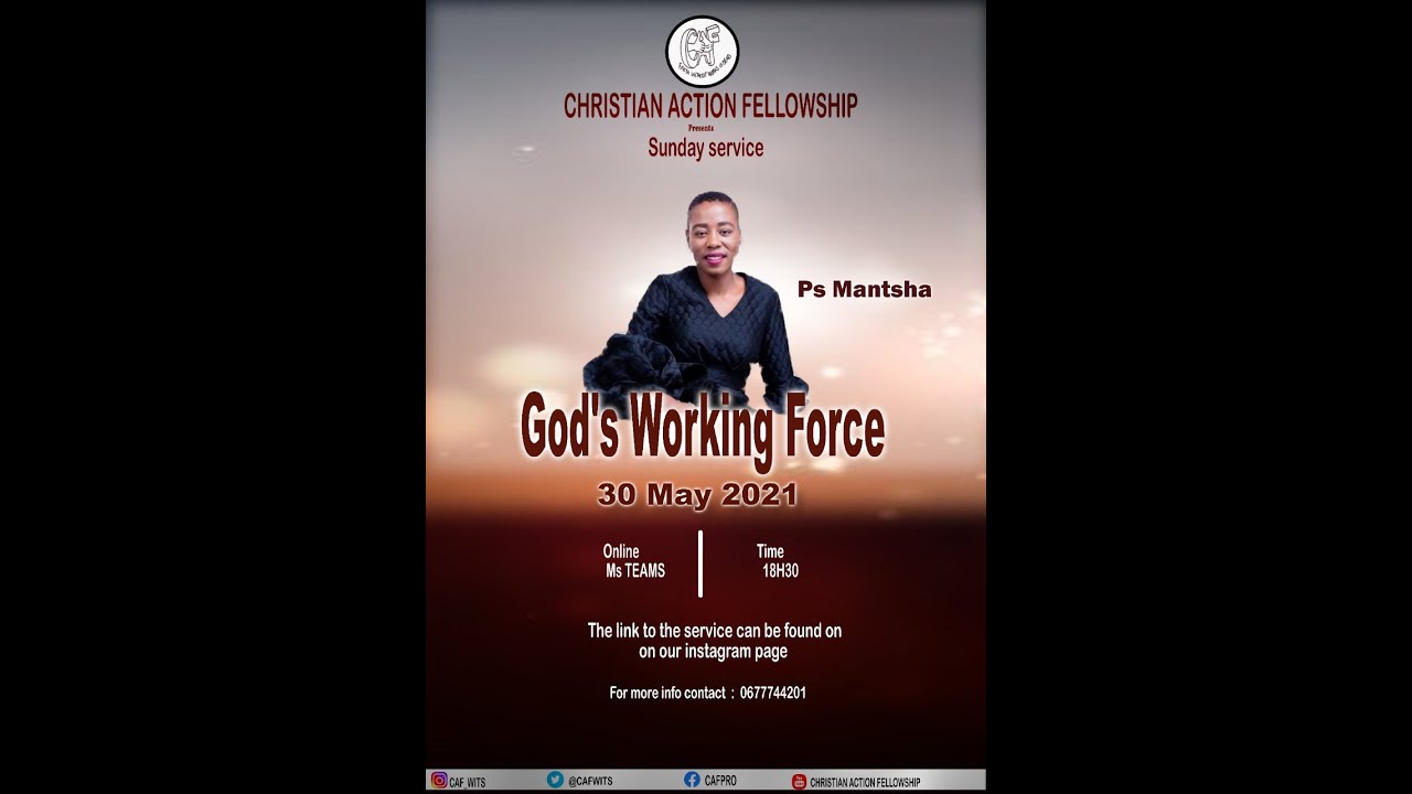 CAF ONLINE SERVICE 30 MAY 2021 WITH PS MANTSHA
