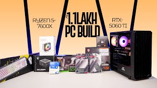 The Perfect Rs 1.1 Lakh Gaming & Editing PC Build | Ryzen 5 7600X + RTX 5060 Ti 🔥