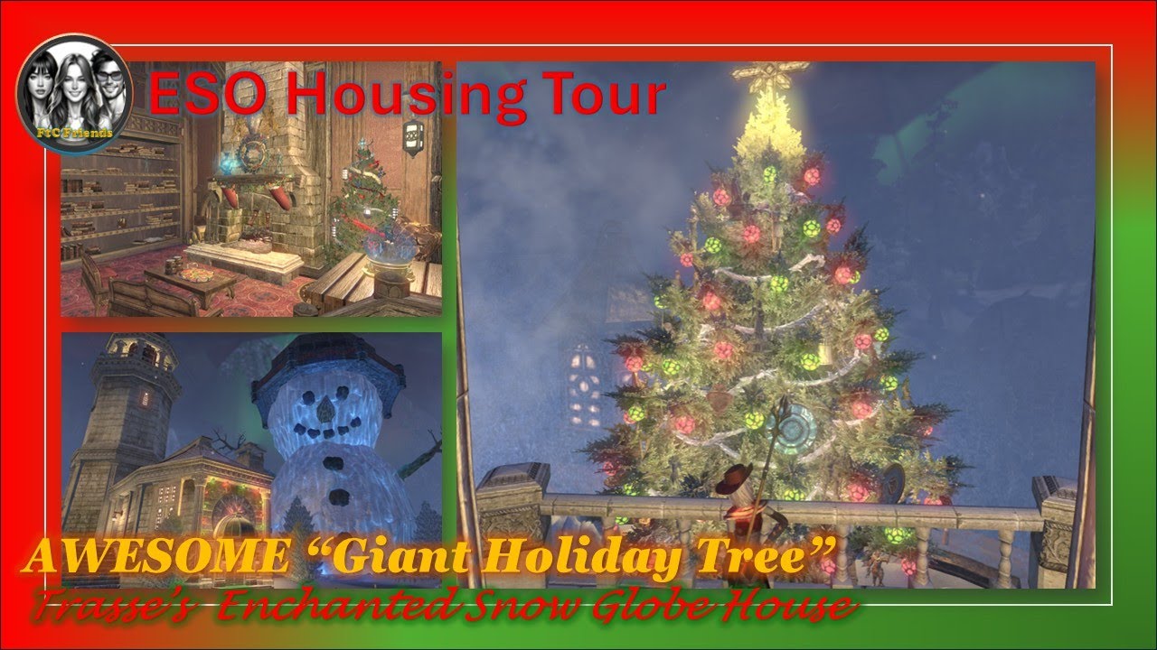 INCREDIBLE ESO Housing Tour with Friends - Trasse's Enchanted Snow Globe House, "Giant Holiday Tree"
