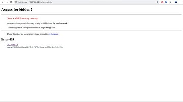 Access forbidden! New XAMPP security concept in mac Part-1