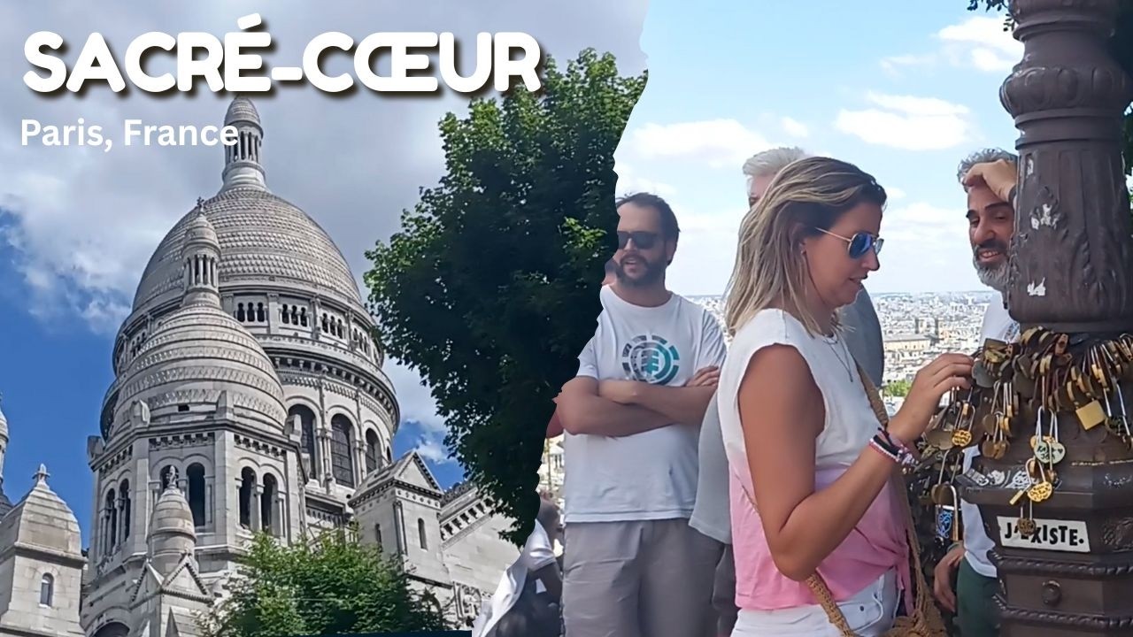 Sacré-Cœur romantic place in Paris, France.