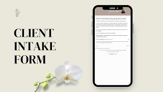 Client intake form for interior designers