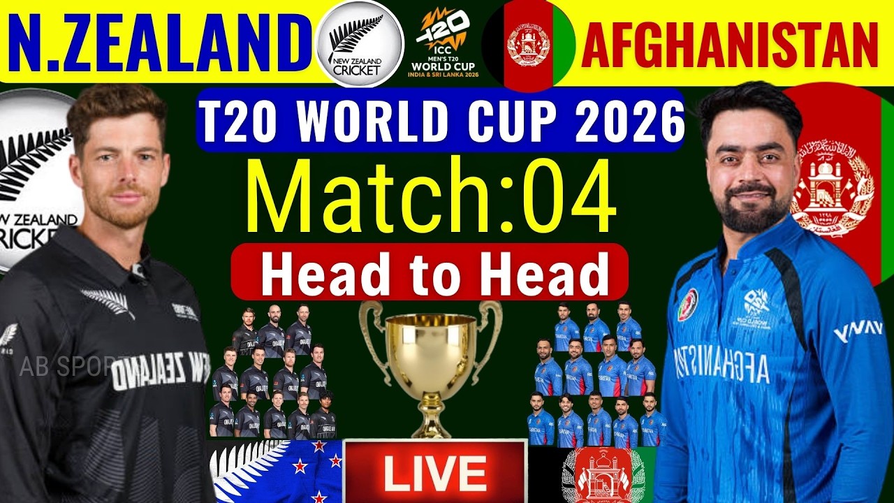 🔴Прямая трансляция: Матч 4 Новая Зеландия — Афганистан | Чемпионат мира ICC T20 2026, матч 4 | Пр...