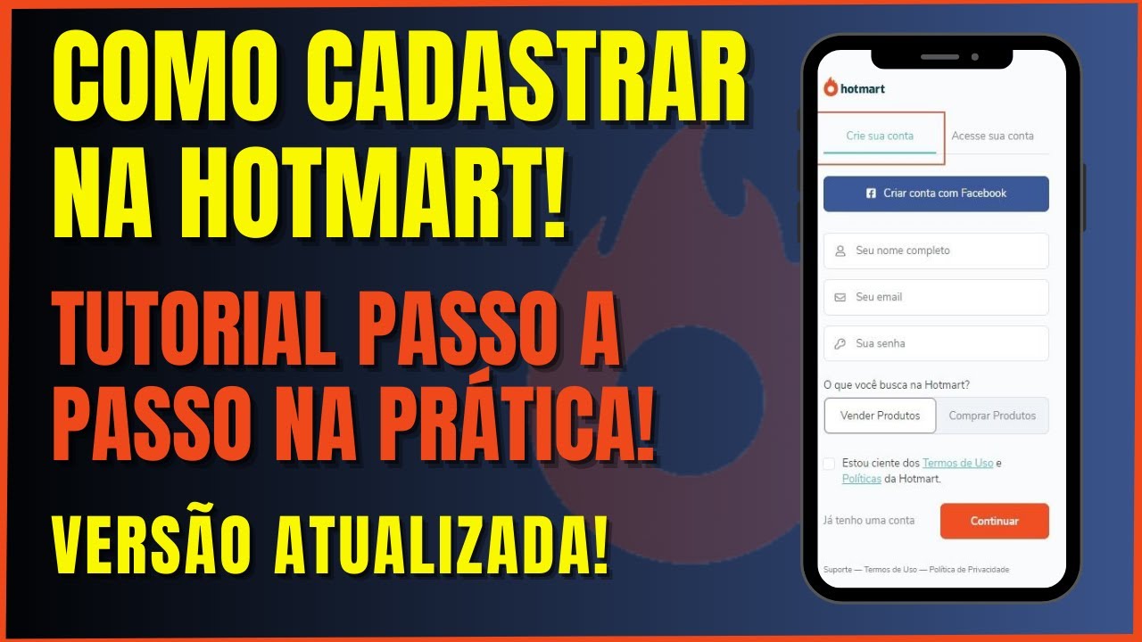 Como Criar Conta e se Cadastrar no Hotmart Passo a Passo na Prática ...