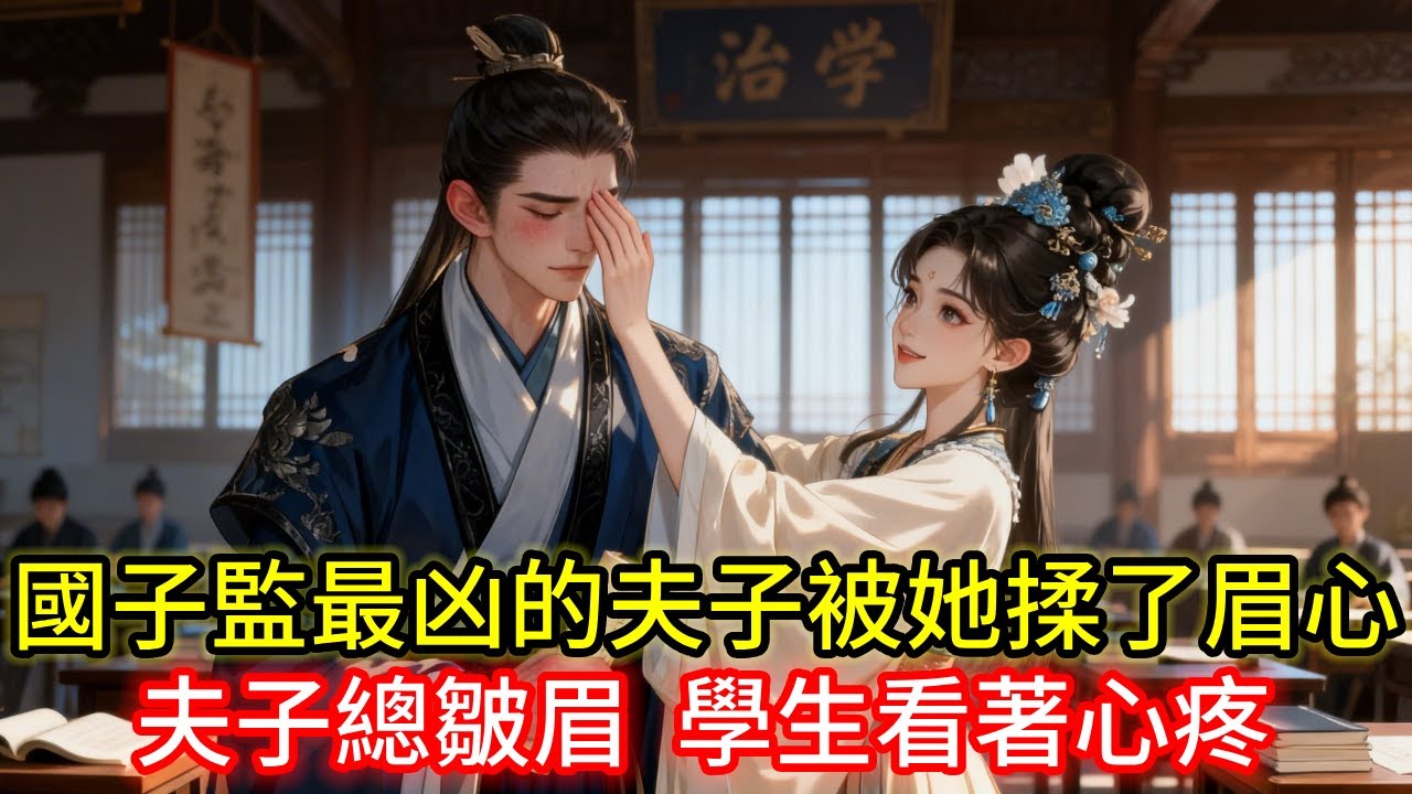 國子監最嚴苛的夫子，講課時無人敢喘。她卻在眾目下踮腳撫平他緊鎖眉心：“夫子總皺眉，學生看著心疼。”他攥書卷的指節發白，紅從耳尖漫到頸側。#古言#甜文#爽文#一世兩相依