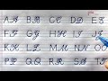 How to write english capital letters  print and cursive writing tutorial