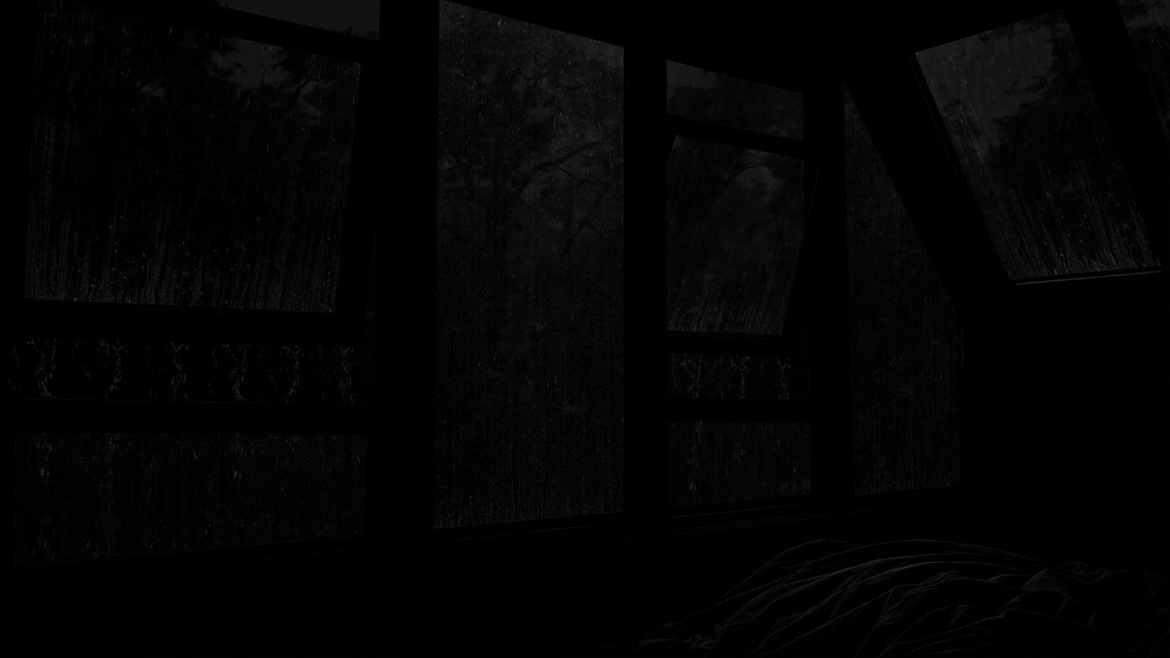 Midnight Window Rainfall | Soothing Dark Room Ambience for Instant Sleep 😴