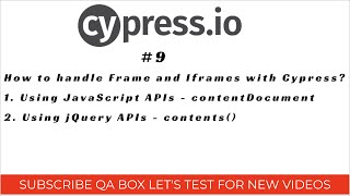 Part 9 - Handling Frames and IFrames with Cypress