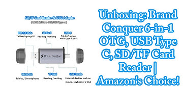 Unboxing: Brand Conquer 6-in-1 OTG, USB Type C, SD/TF Card Reader | Amazon