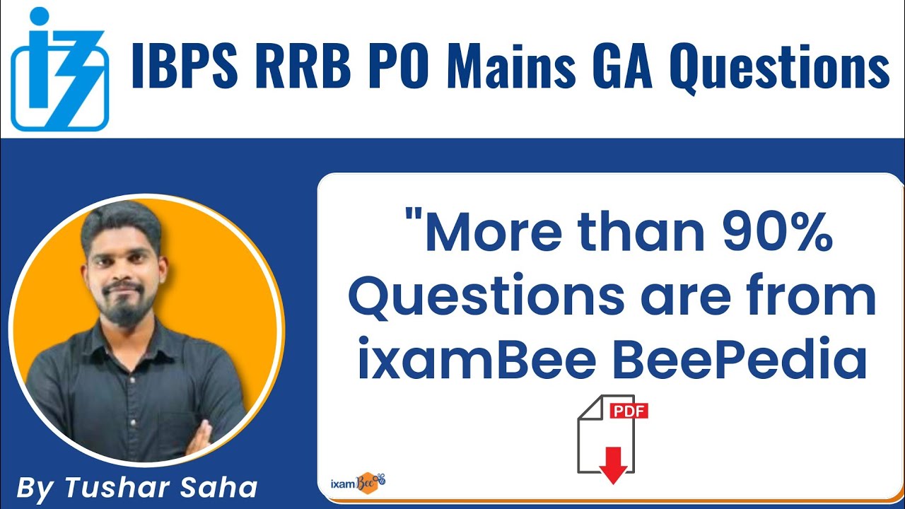 IBPS RRB PO Mains GA Questions asked in exam | More than 90% Ques ...